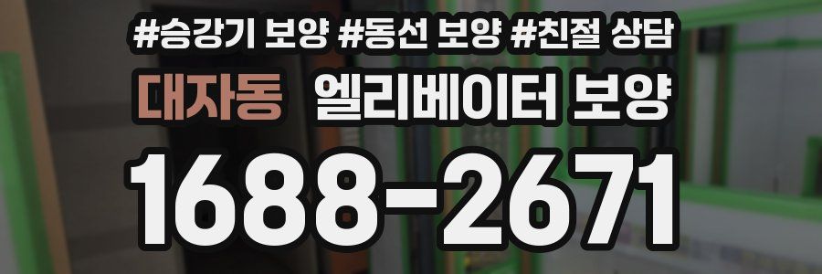 대자동 엘리베이터 보양