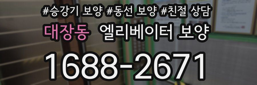 대장동 엘리베이터 보양