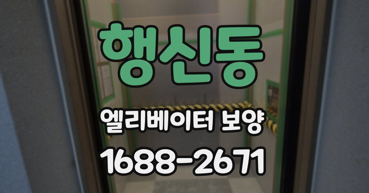 행신동 엘리베이터 보양