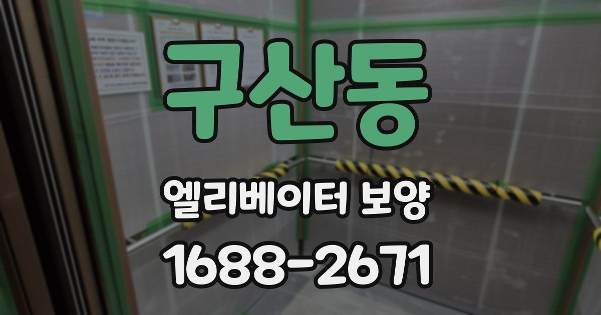 구산동 엘리베이터 보양
