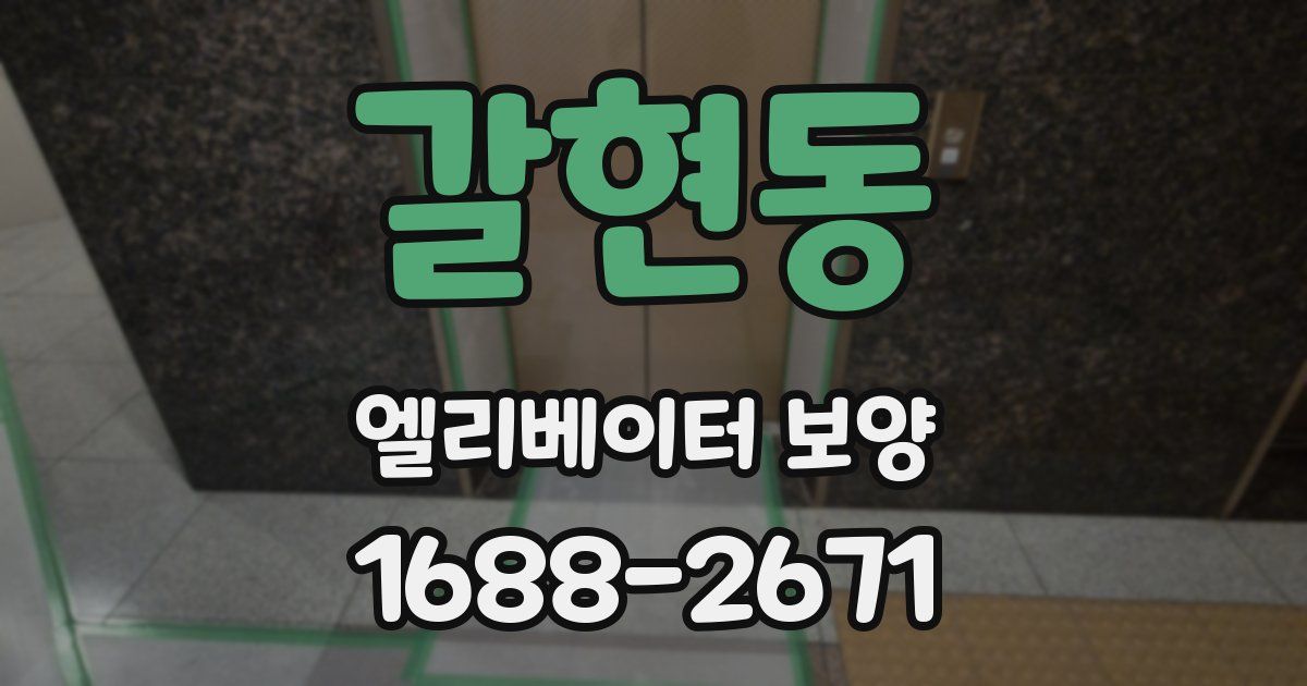 갈현동 엘리베이터 보양