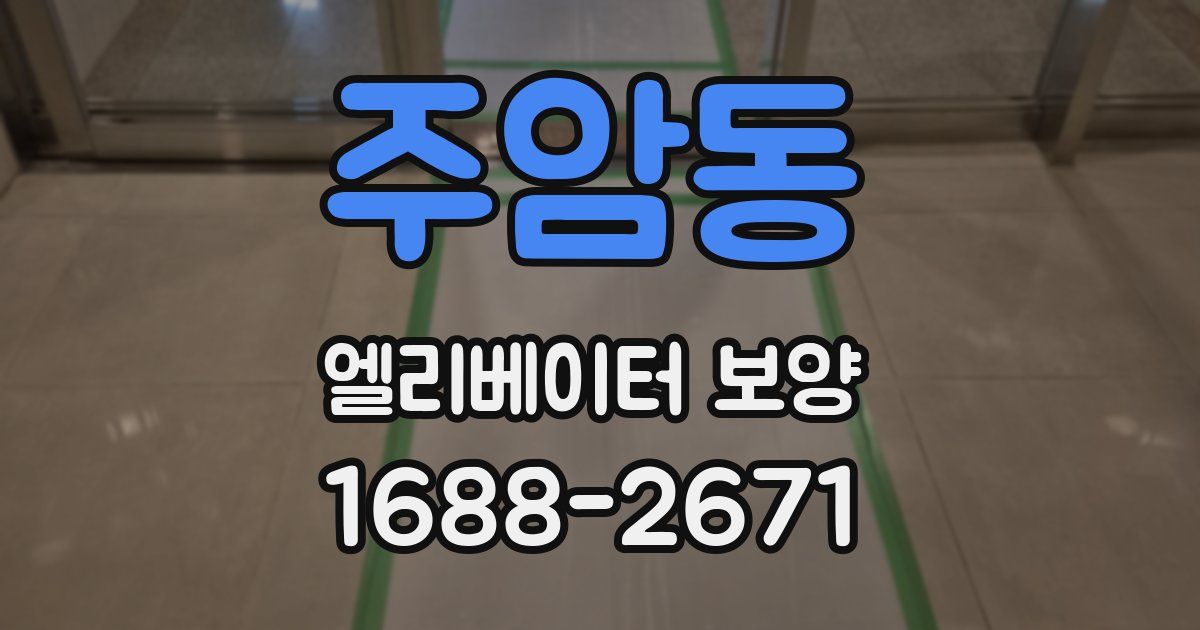 주암동 엘리베이터 보양