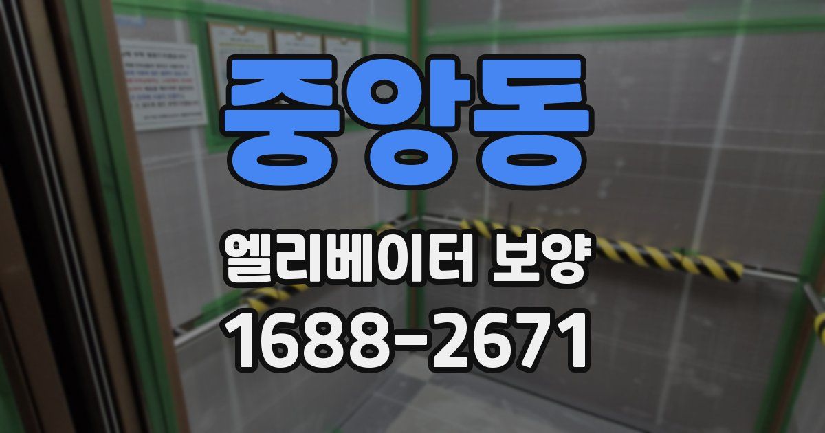 중앙동 엘리베이터 보양