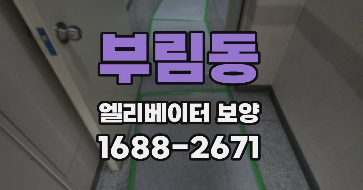부림동 엘리베이터 보양