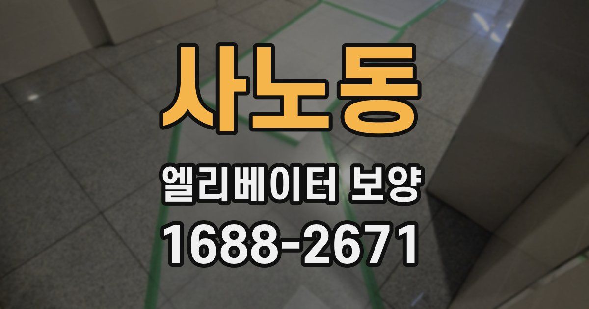 사노동 엘리베이터 보양
