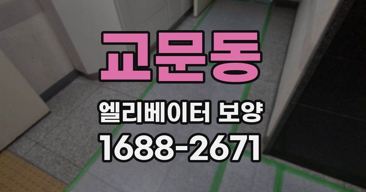 교문동 엘리베이터 보양