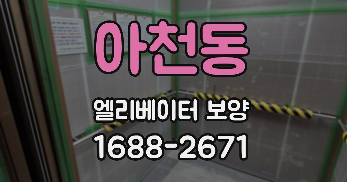 아천동 엘리베이터 보양