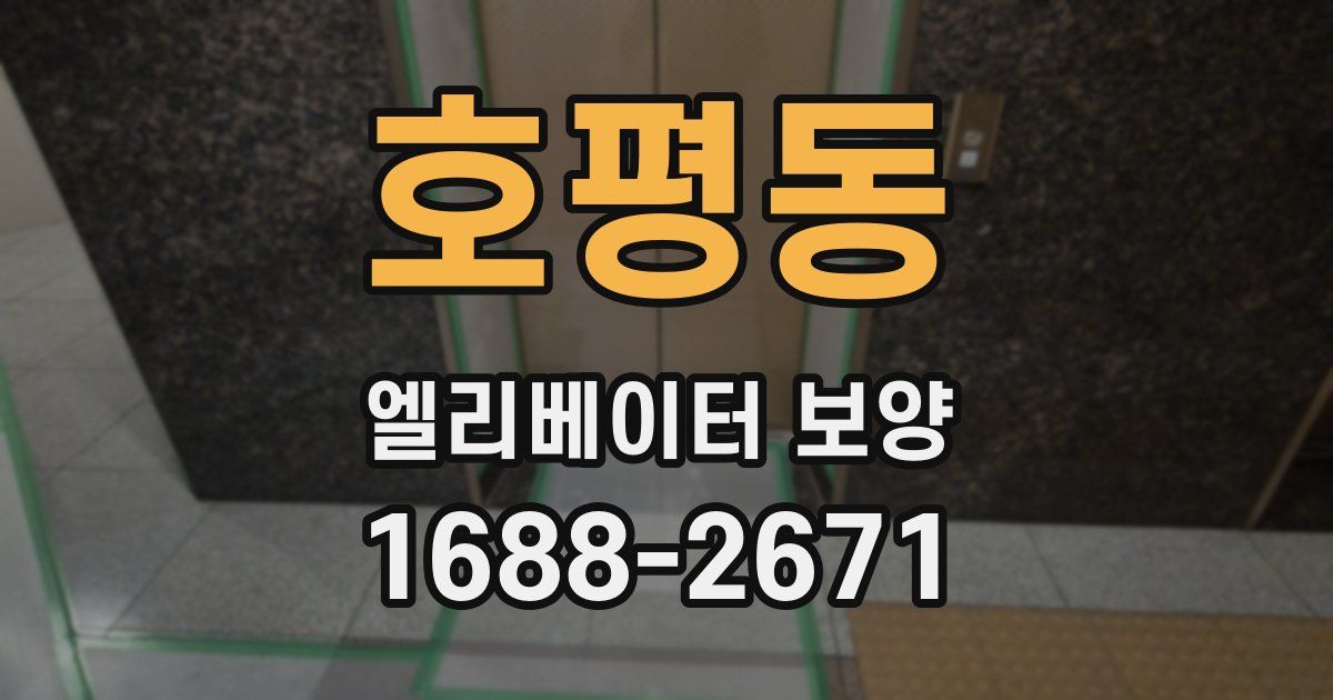 호평동 엘리베이터 보양