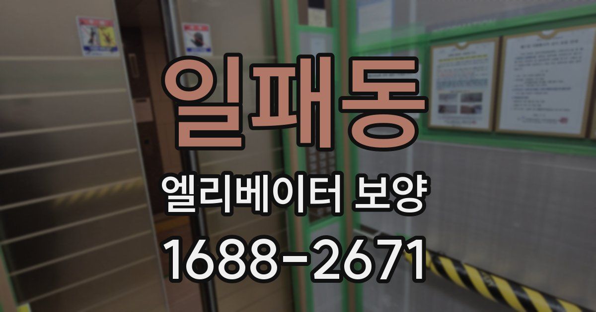 일패동 엘리베이터 보양