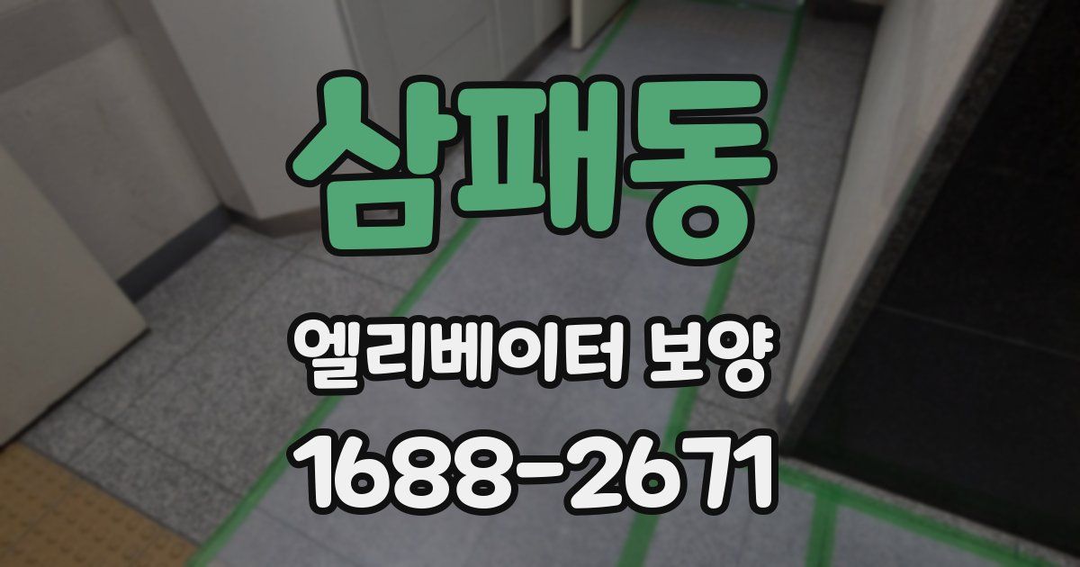 삼패동 엘리베이터 보양