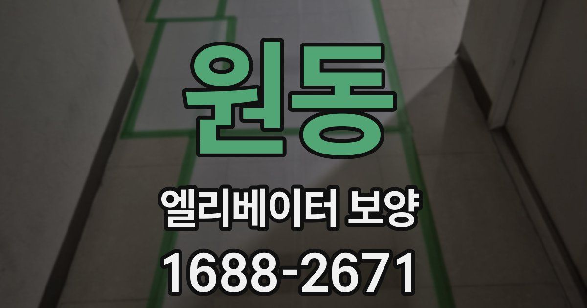 원동 엘리베이터 보양