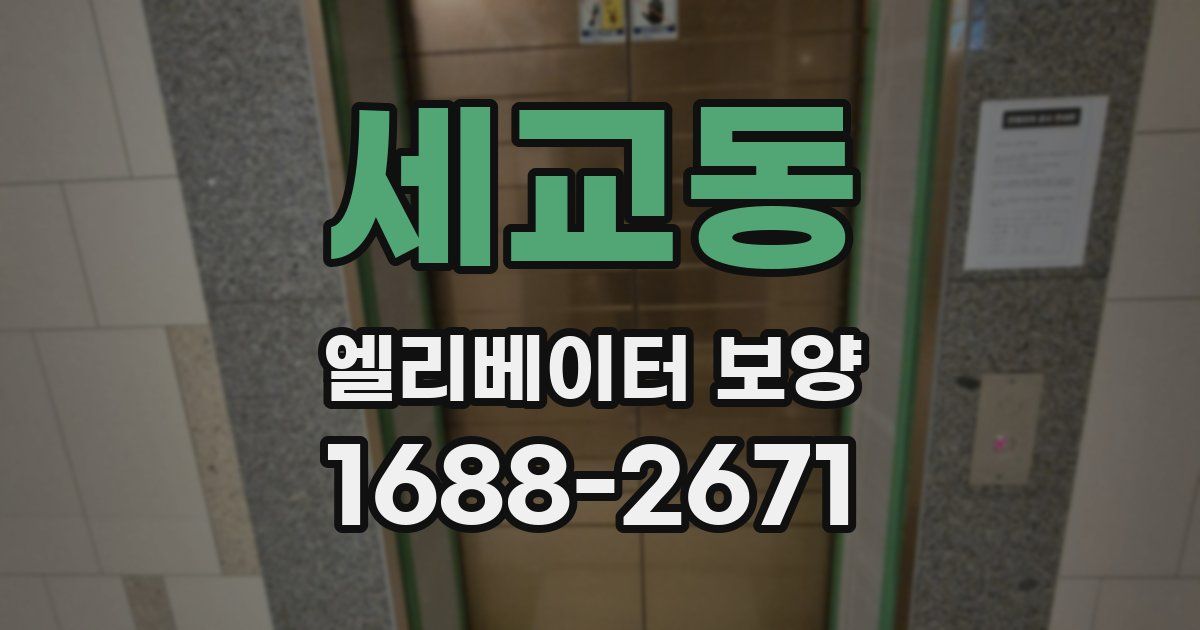 세교동 엘리베이터 보양