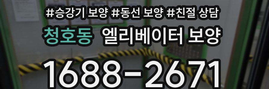 청호동 엘리베이터 보양