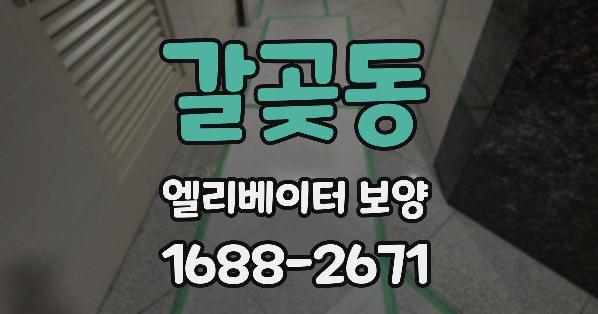 갈곶동 엘리베이터 보양