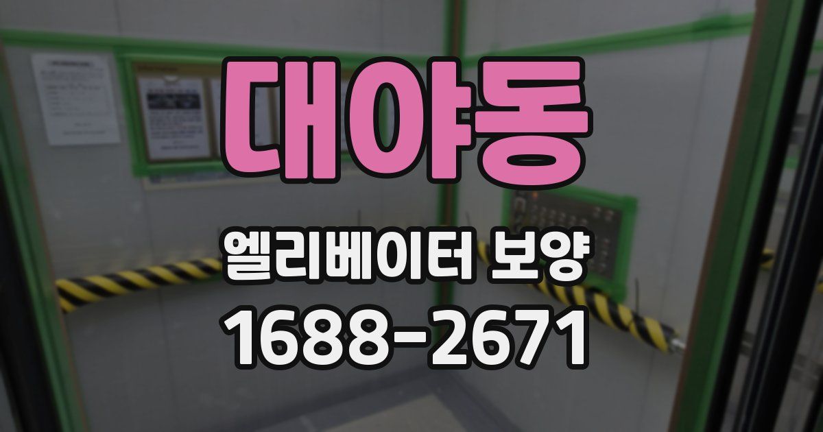 대야동 엘리베이터 보양