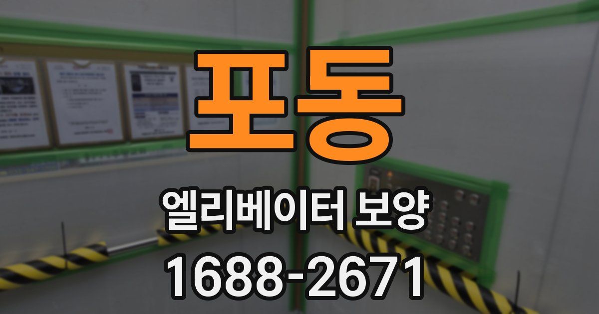 포동 엘리베이터 보양