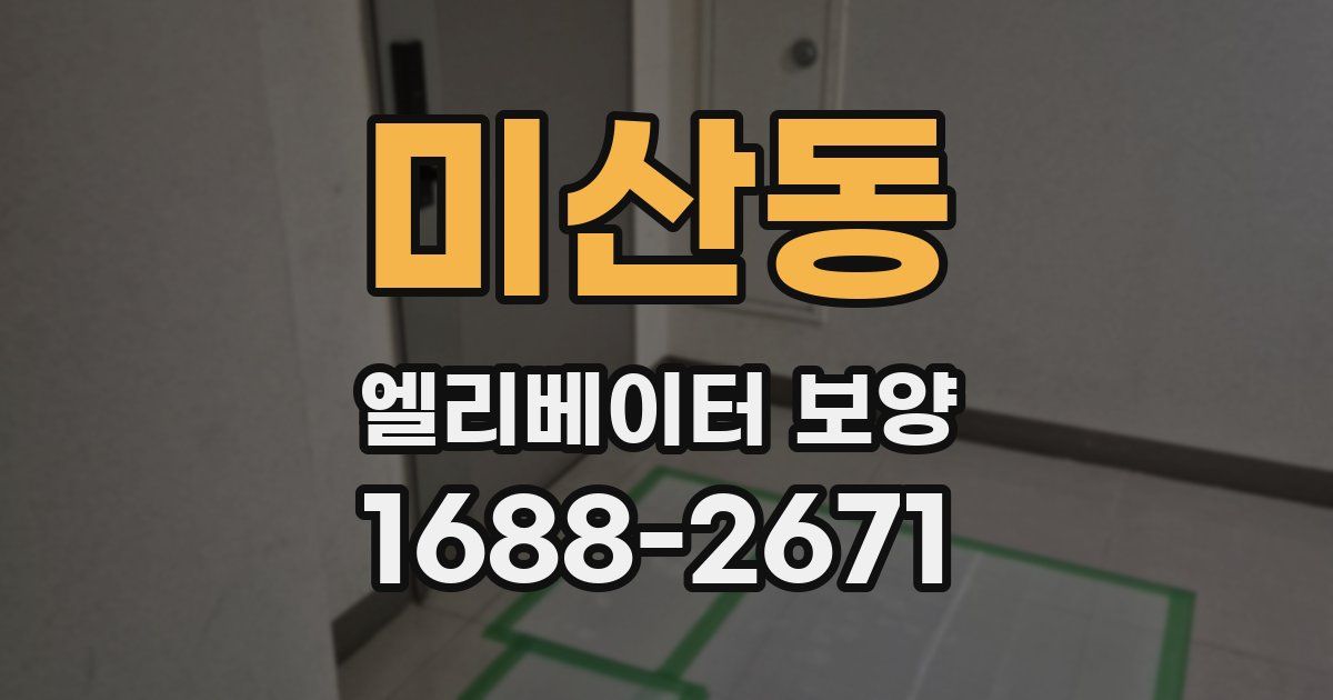 미산동 엘리베이터 보양