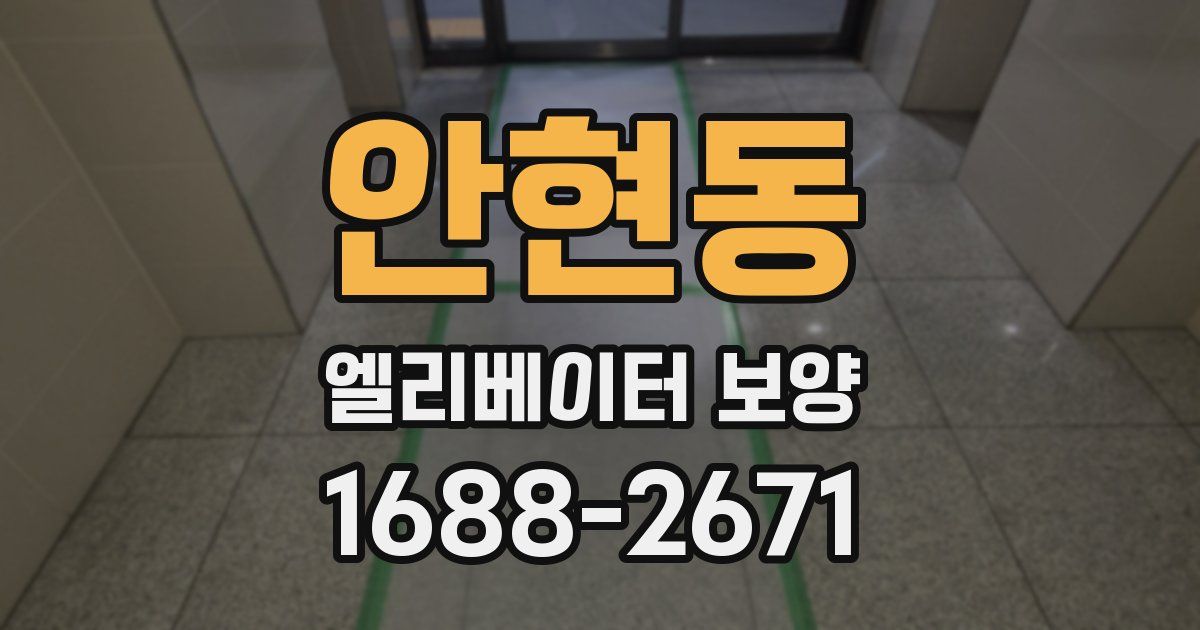 안현동 엘리베이터 보양