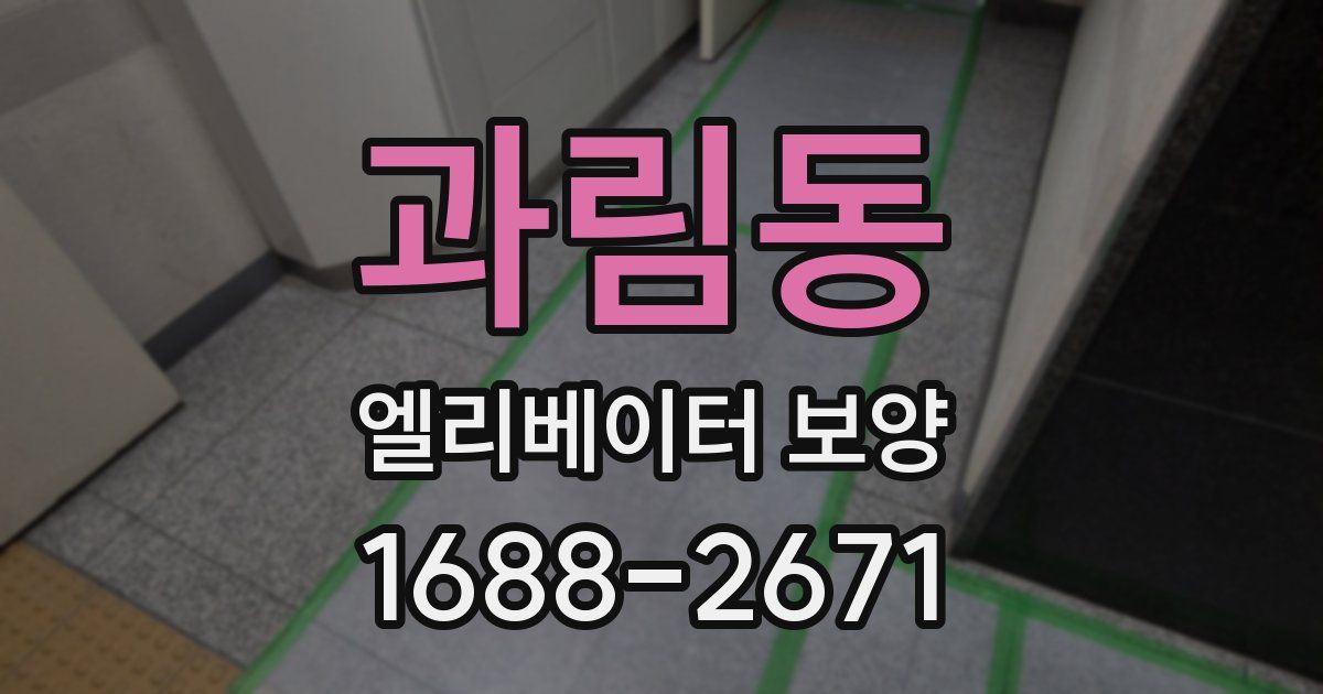 과림동 엘리베이터 보양
