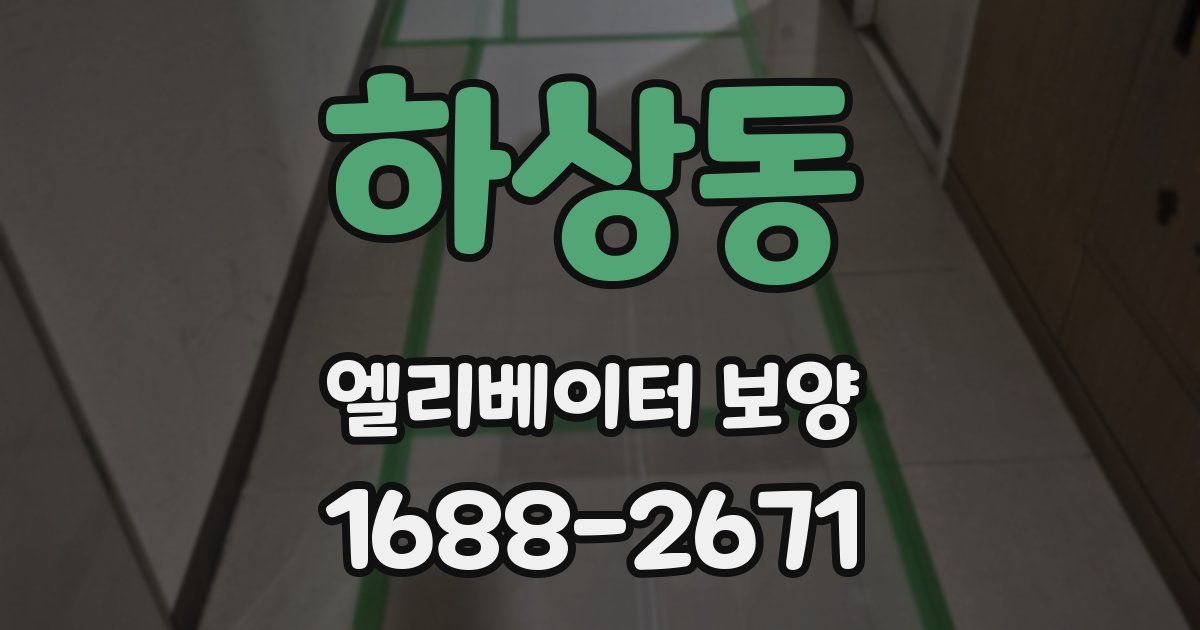 하상동 엘리베이터 보양