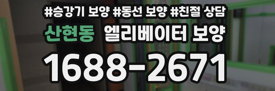 산현동 엘리베이터 보양