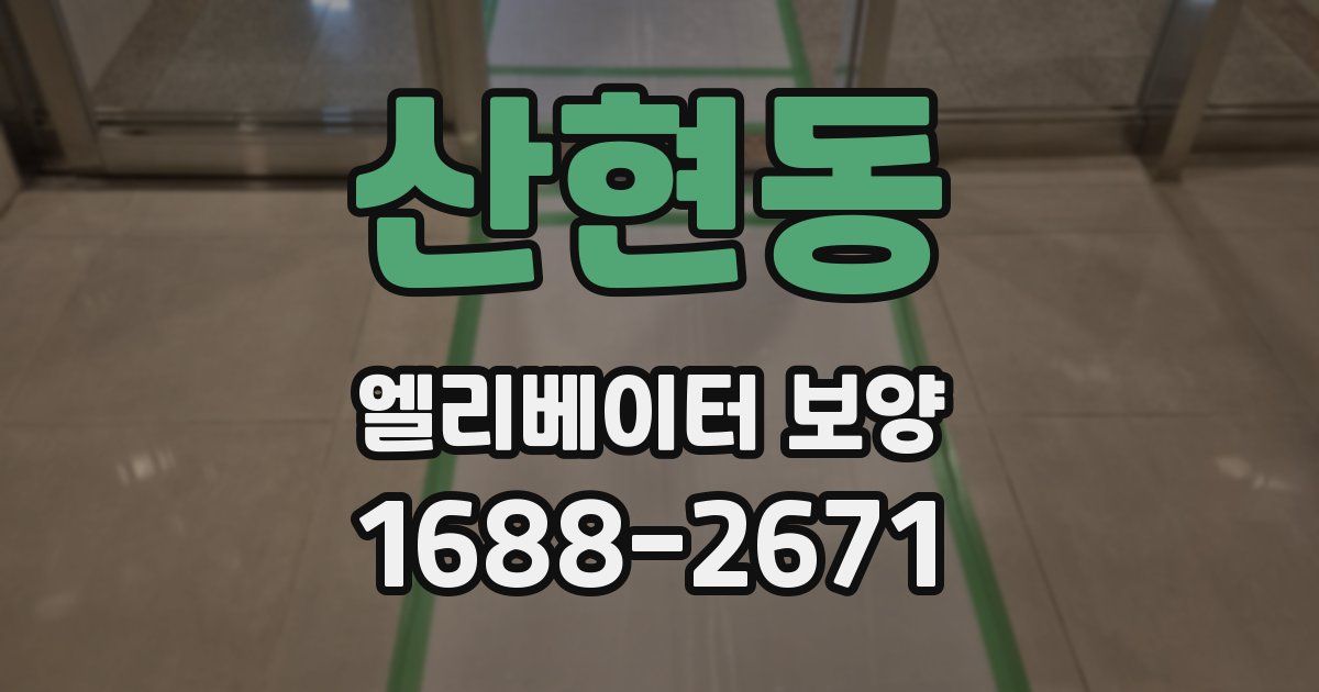 산현동 엘리베이터 보양