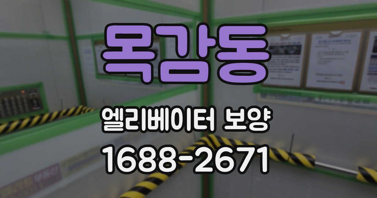 목감동 엘리베이터 보양