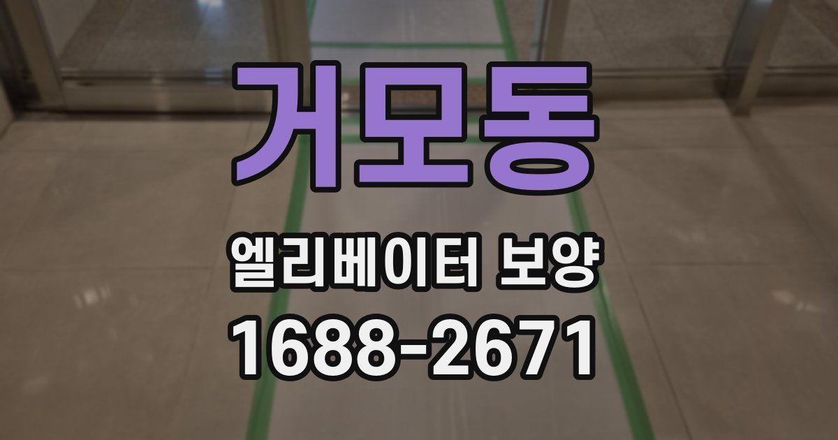 거모동 엘리베이터 보양