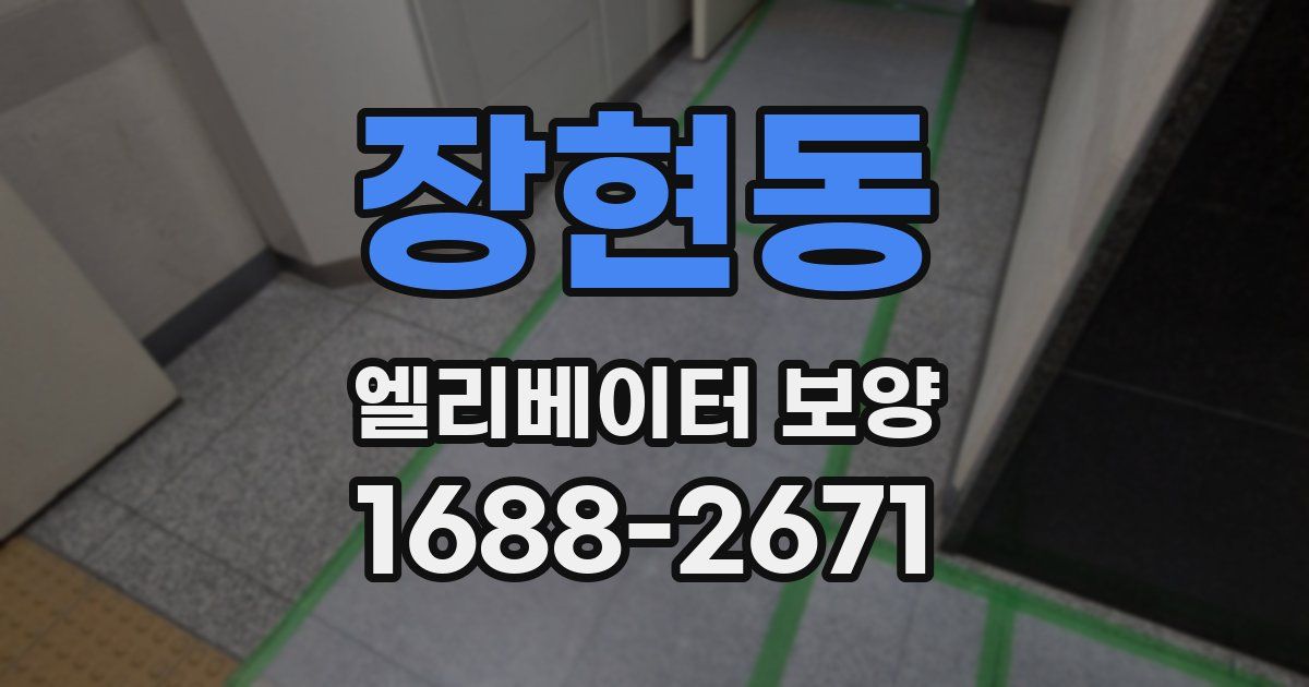장현동 엘리베이터 보양