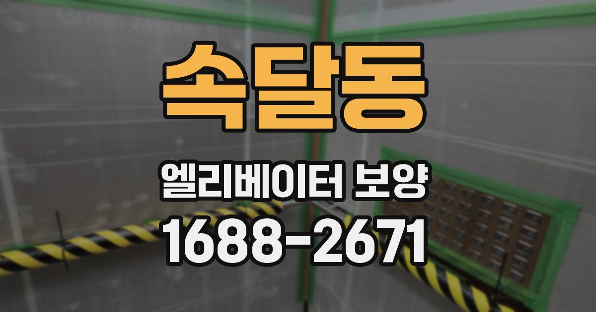 속달동 엘리베이터 보양