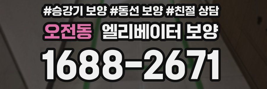 오전동 엘리베이터 보양