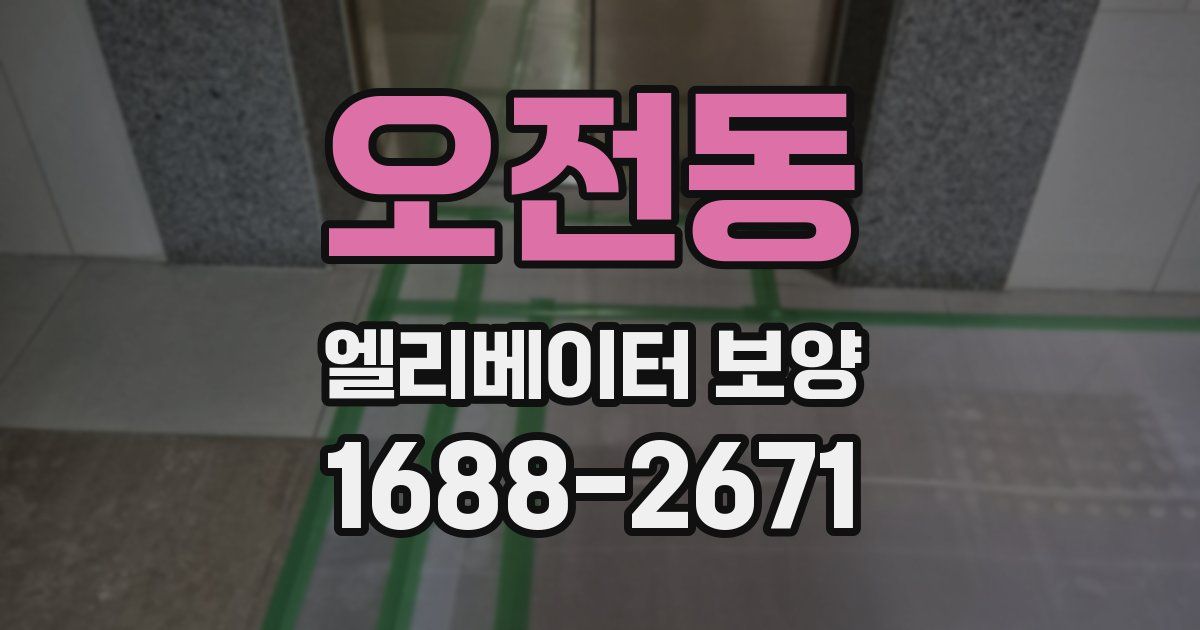 오전동 엘리베이터 보양
