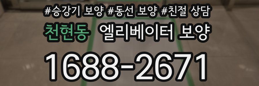 천현동 엘리베이터 보양