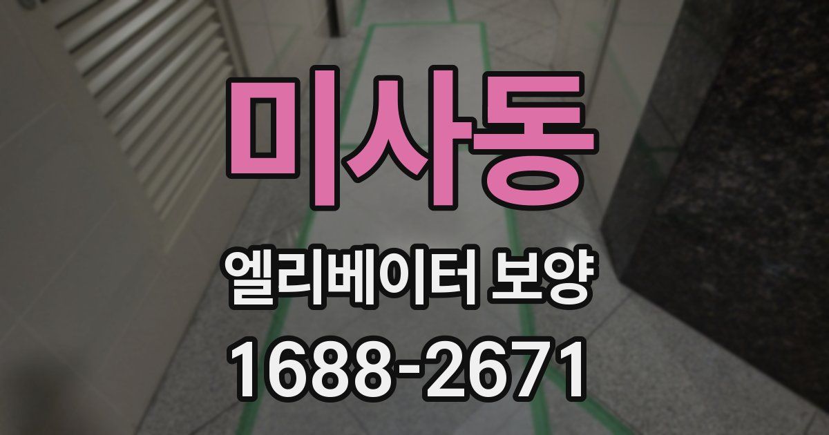 미사동 엘리베이터 보양