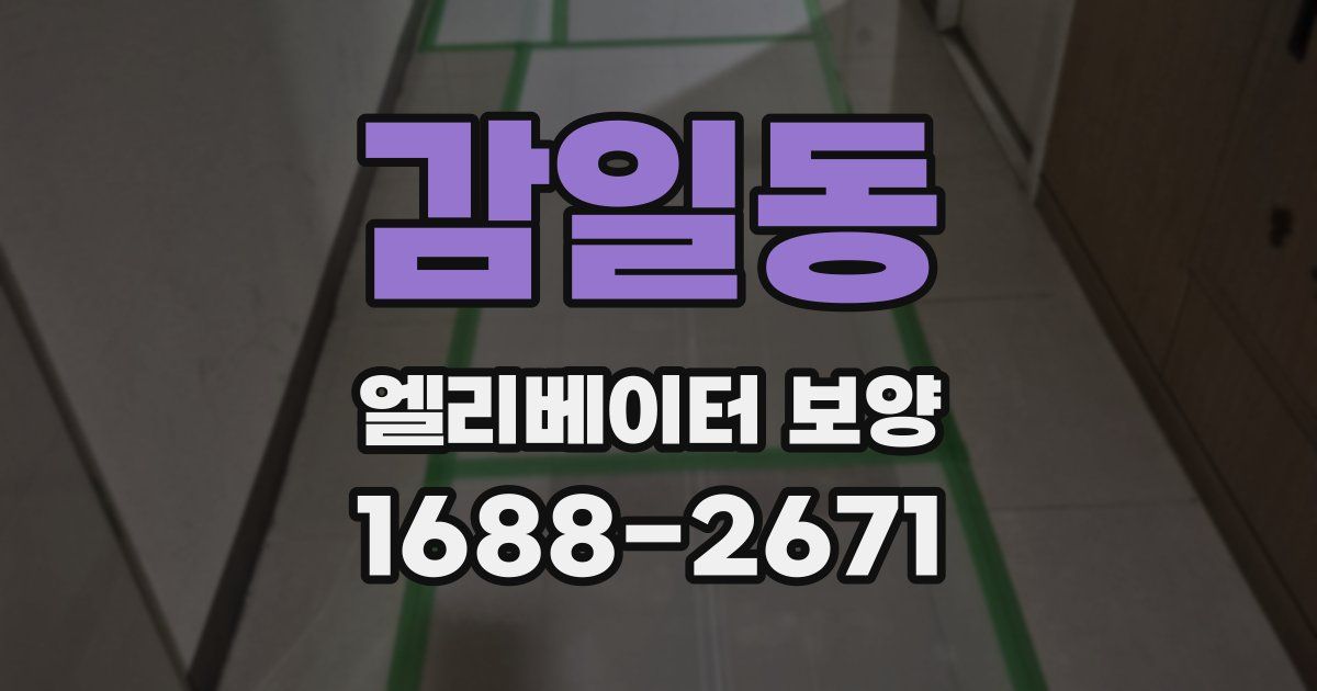 감일동 엘리베이터 보양