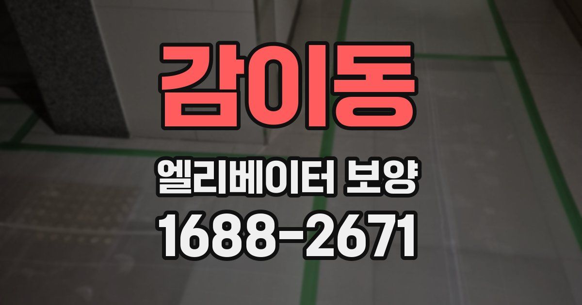 감이동 엘리베이터 보양