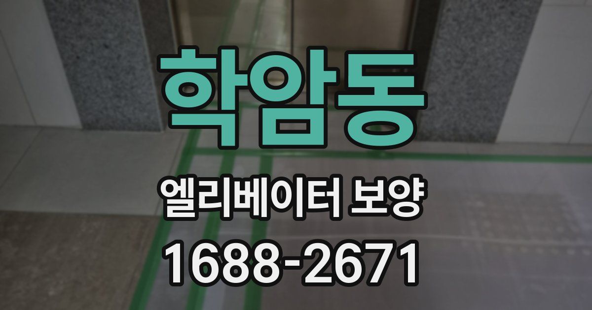 학암동 엘리베이터 보양