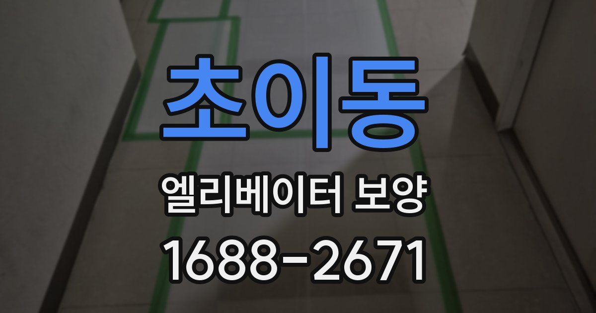 초이동 엘리베이터 보양