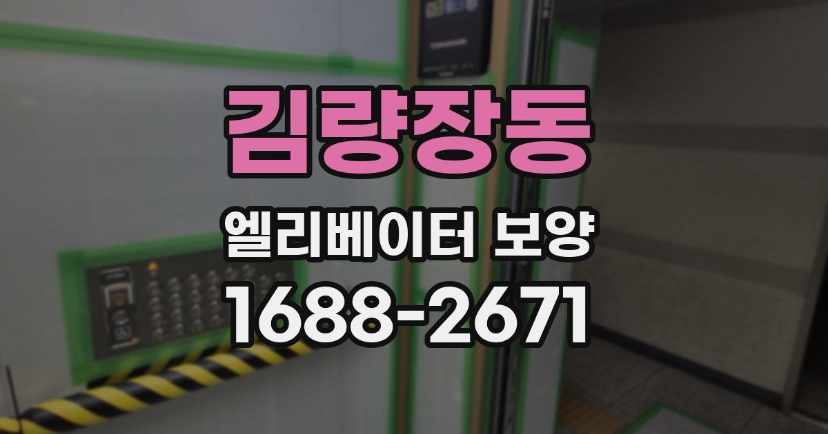 김량장동 엘리베이터 보양