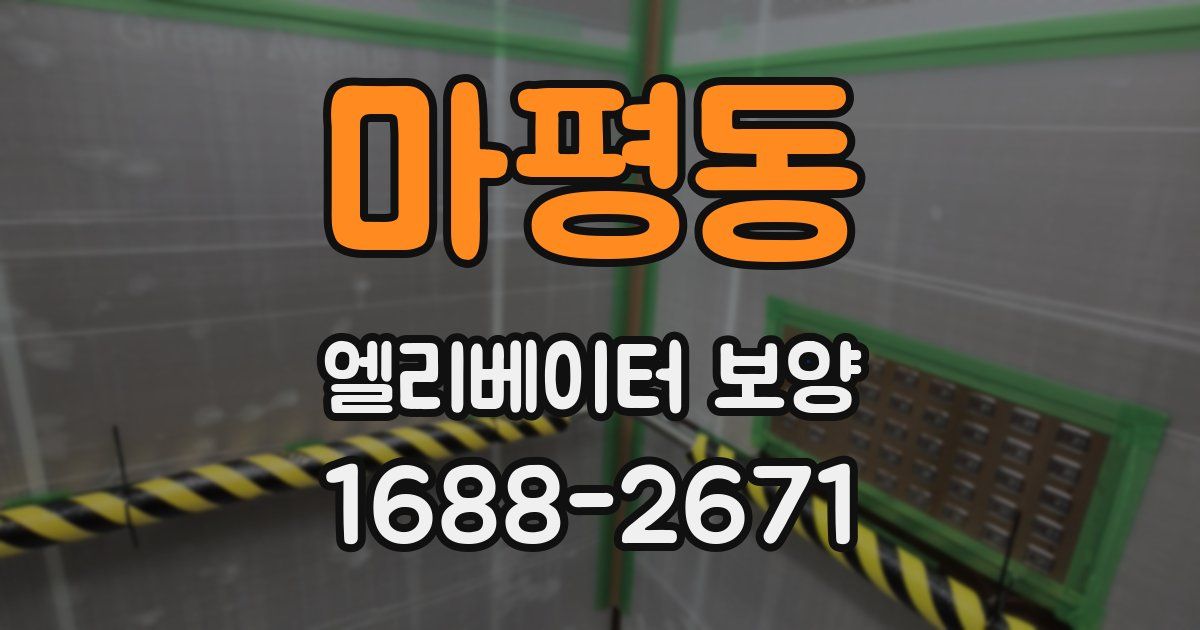마평동 엘리베이터 보양
