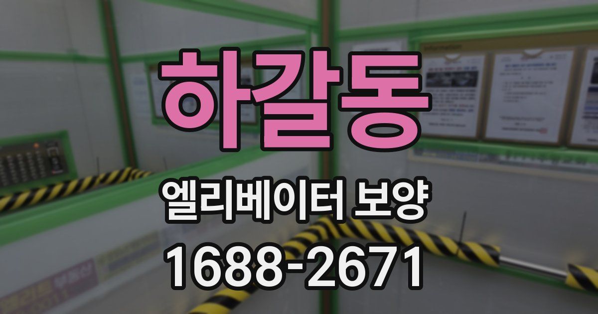 하갈동 엘리베이터 보양