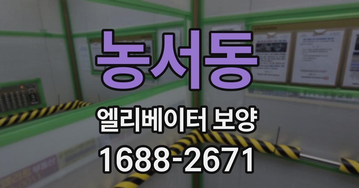 농서동 엘리베이터 보양