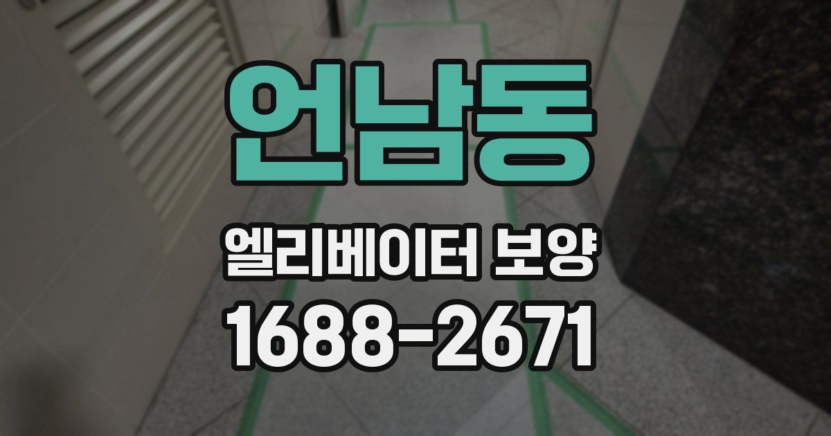 언남동 엘리베이터 보양