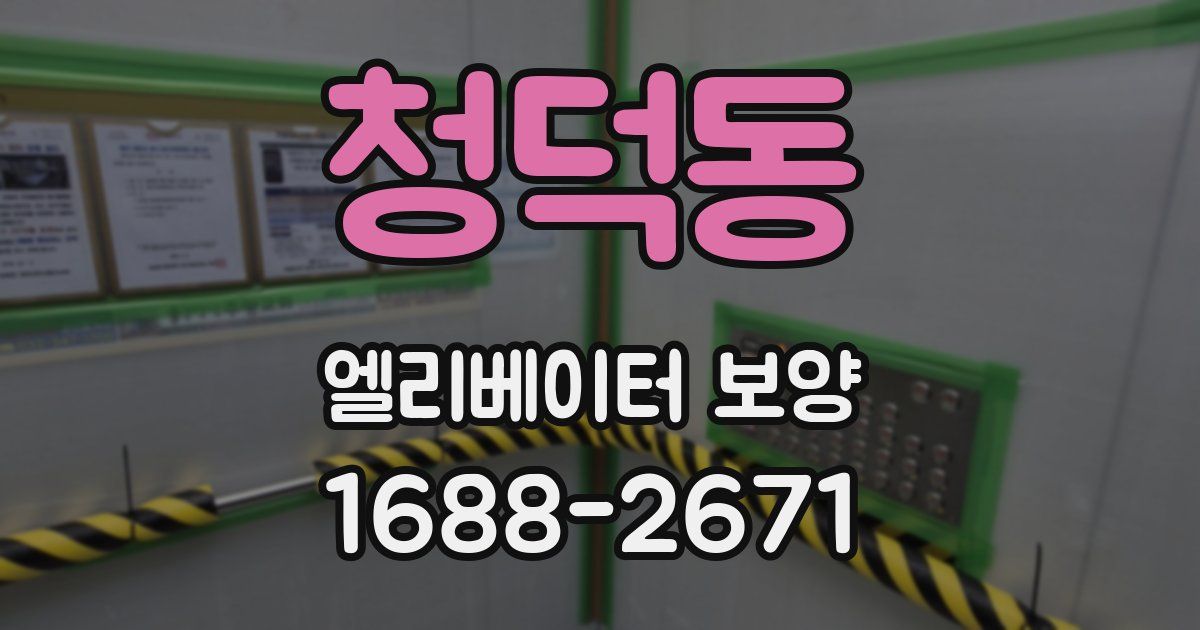 청덕동 엘리베이터 보양