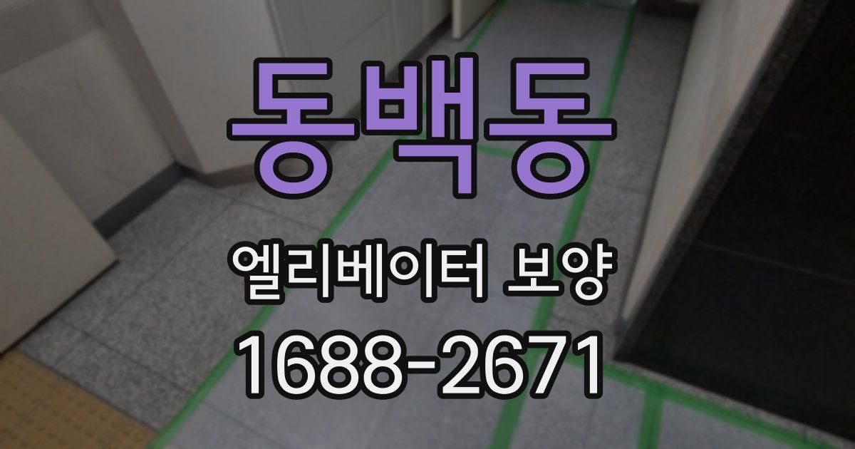 동백동 엘리베이터 보양