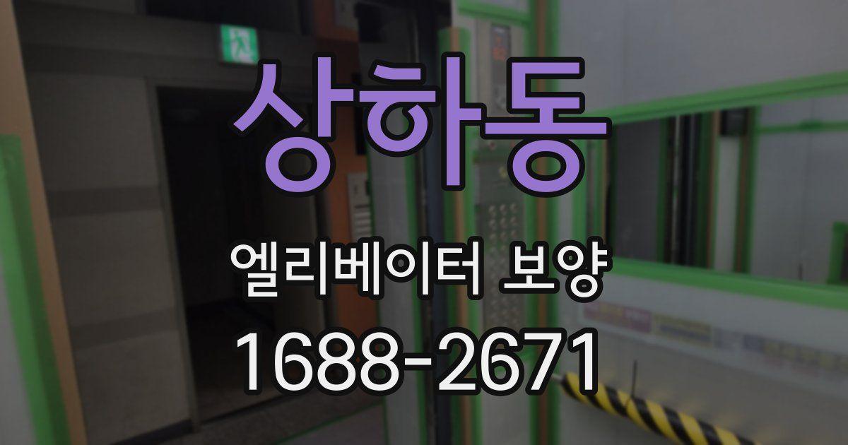 상하동 엘리베이터 보양