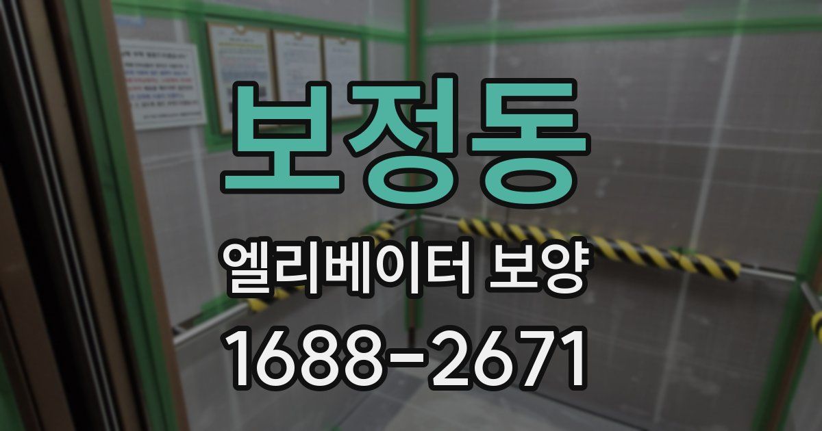 보정동 엘리베이터 보양