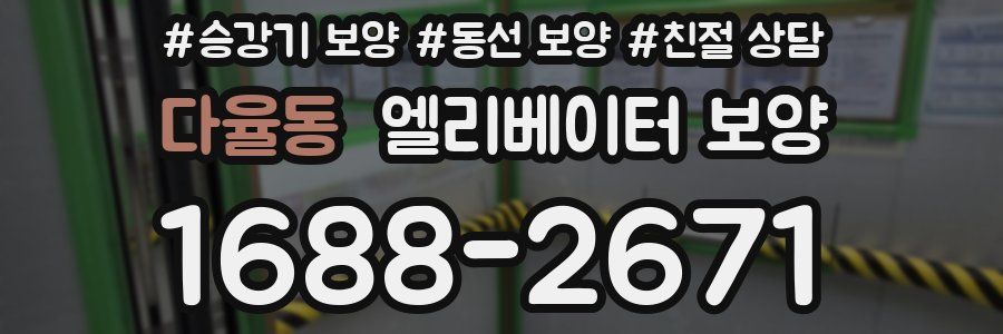 다율동 엘리베이터 보양