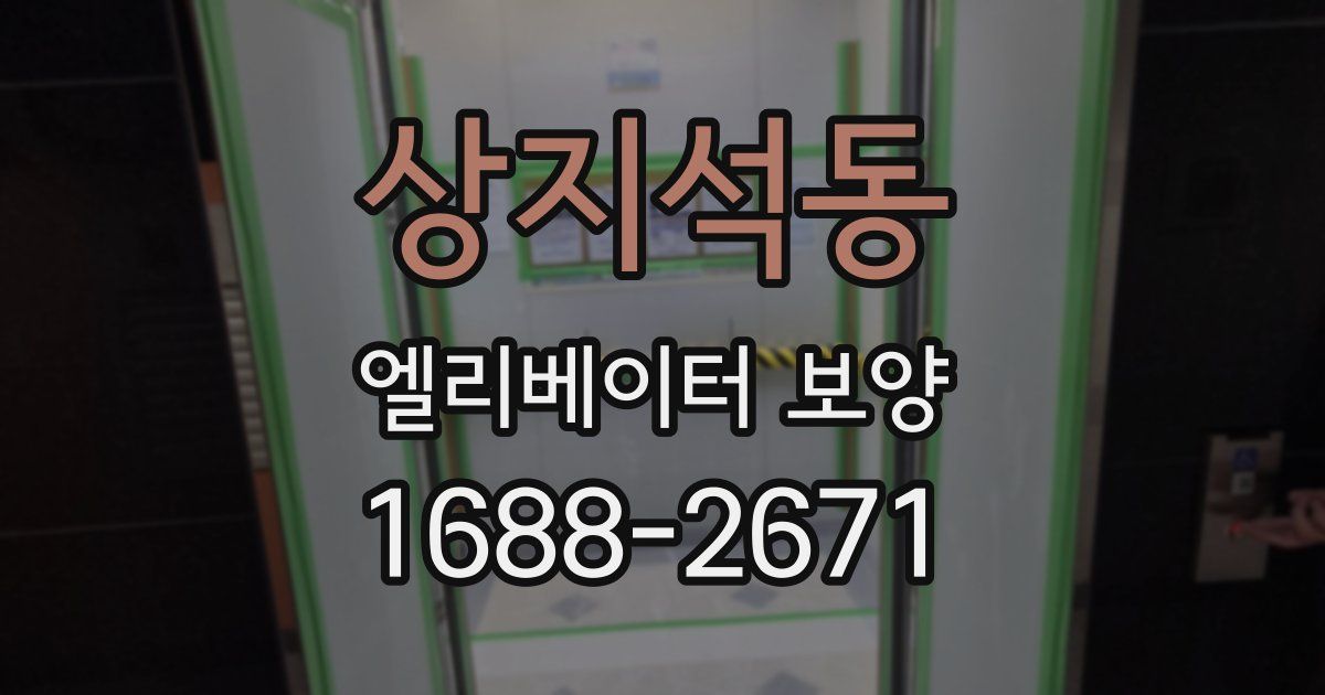 상지석동 엘리베이터 보양