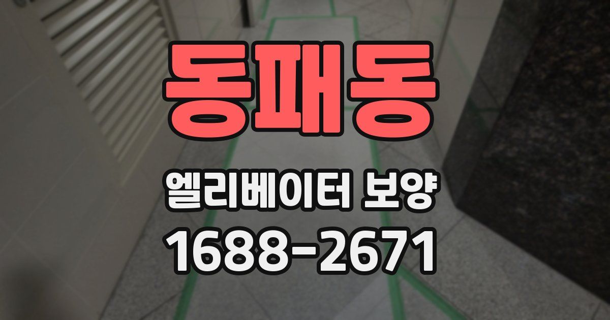 동패동 엘리베이터 보양